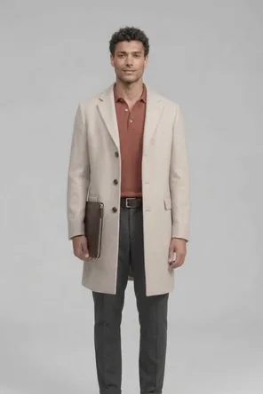The overcoat on a model