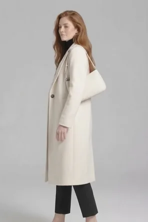 The long coat on a model